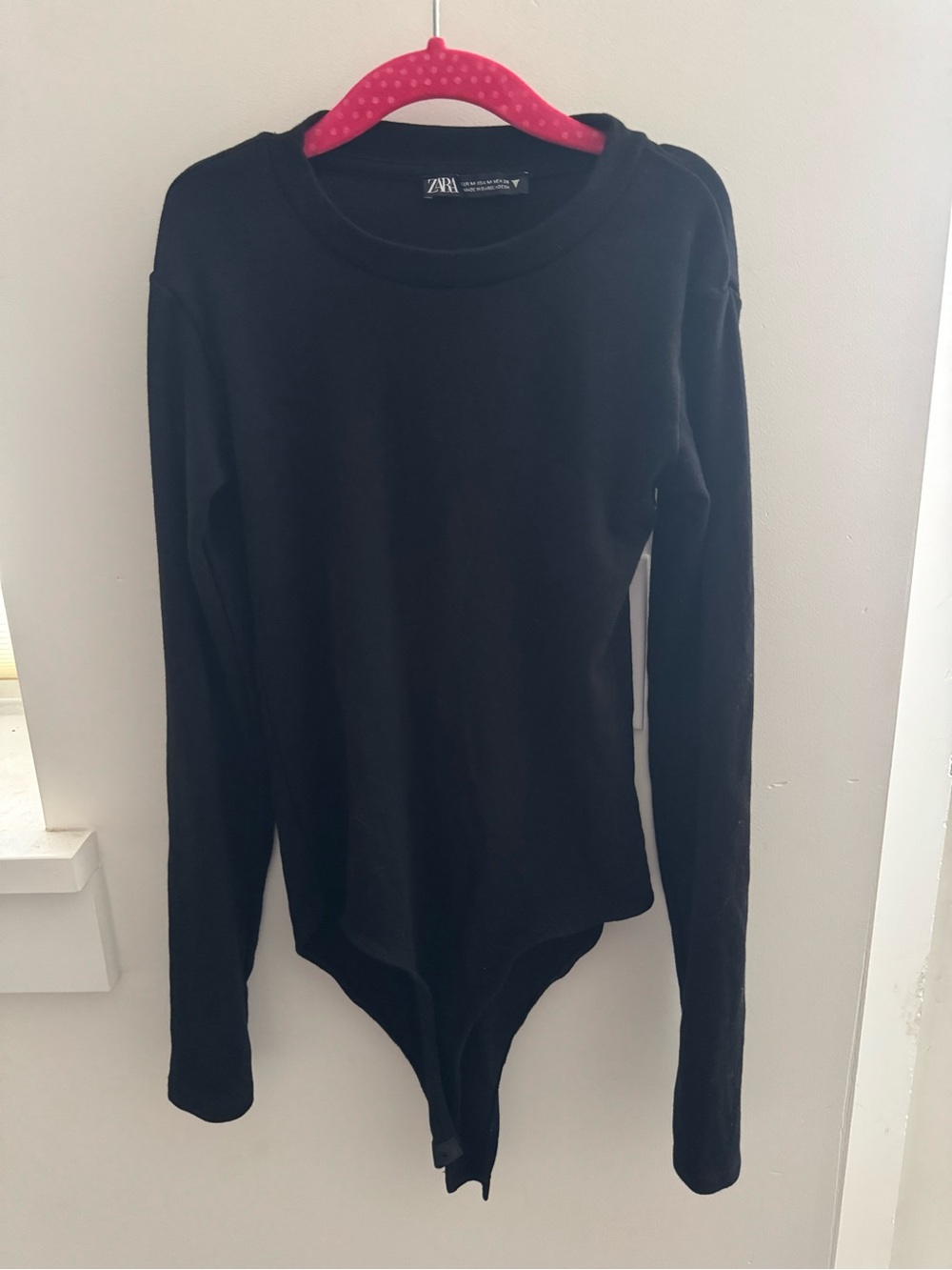 Zara Black Long Sleeve Bodysuit